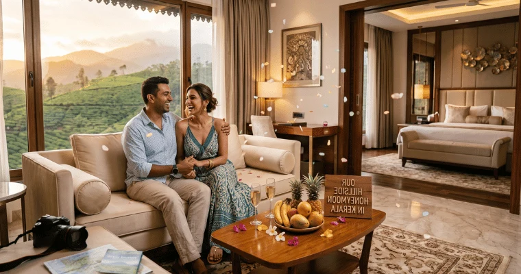 Hillside Honeymoon Suite in Munnar